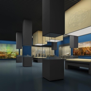 新中式展厅3D模型下载